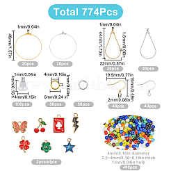 Набор для самостоятельного изготовления подвесных сережек из эмали и акрила&nbsp;DIY-SP0001-18