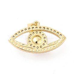 Латунные микропаве прозрачные подвески с фианитом&nbsp;KK-M235-13G