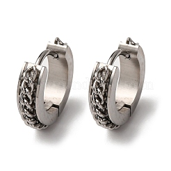 Серьги-кольца из нержавеющей стали 304&nbsp;EJEW-D331-13P