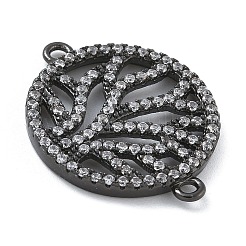 Стойка покрытие латунь микропаве прозрачный кубический цирконий плоский круглый с елочкой соединительные подвески&nbsp;KK-A234-034B