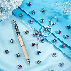 100 шт. бусины из полимерной глины со стразами&nbsp;RB-PH0001-38B