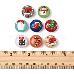 16 шт. 8-цветные рождественские эмалевые бусины ручной работы в технике лэмпворк&nbsp;LAMP-FS0001-63