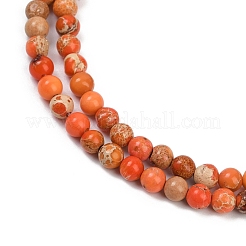 Нити бусин из окрашенного натурального регалита/императорской яшмы/морского осадка яшмы&nbsp;G-B124-C04-15