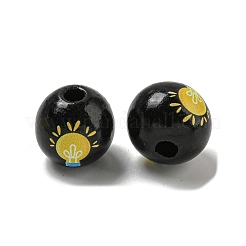 Набивные деревянные европейские бусины&nbsp;WOOD-L020-D14