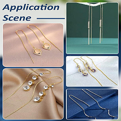 2 пара сережек-гвоздиков из нержавеющей стали 304&nbsp;STAS-LP0001-90