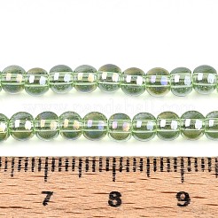 Гальванизируйте прозрачное стекло бисер нитей&nbsp;GLAA-T032-T4mm-AB17