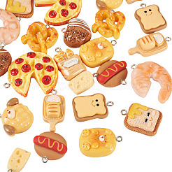 24шт 12 стиля непрозрачные подвески из смолы&nbsp;CRES-TA0001-65