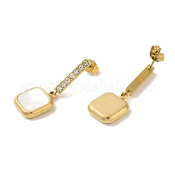 Женские серьги-гвоздики с ионным покрытием (IP) из нержавеющей стали 304&nbsp;EJEW-M024-01A-G