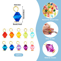 100шт акриловый двухконусный кулон&nbsp;PALLOY-TAC0146