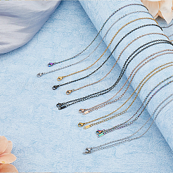 10 шт. набор из 10-х цепочек из нержавеющей стали 304 для женщин&nbsp;NJEW-FH0001-06