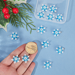 20 шт. подвески-снежинки из стеклянного бисера&nbsp;FIND-SC0020-41