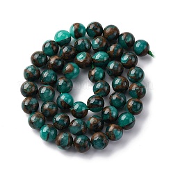 Синтетический золотой клинкер камень бисер пряди&nbsp;G-G026-R-8mm-3