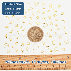 1800шт 18-х стилевой латунный кабошон&nbsp;MRMJ-OC0003-82
