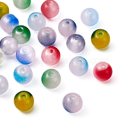 6 стиль окрашенных распылением нитей стеклянных бусин&nbsp;GGLA-YW0001-08