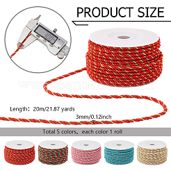 5 рулон ниток полиэстер 5 цветов&nbsp;OCOR-PH0005-10