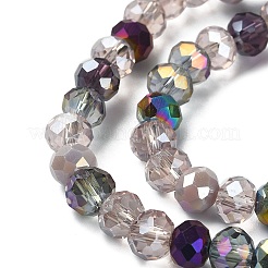 Стеклянные бусины с гальваническим покрытием &nbsp;EGLA-YW0002-D03