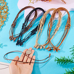 28 шт. 4-х цветный вощеный полиэстеровый шнур для изготовления ожерелий&nbsp;NJEW-TAC0027