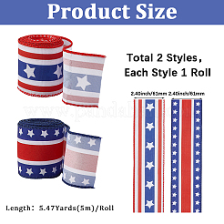2 рулон 2-х видов тканевой ленты с тематикой Дня независимости&nbsp;OCOR-GF0004-51A