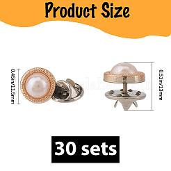 30 шт. круглые железные булавки для лацканов одежды рюкзака&nbsp;JEWB-GF0011-52