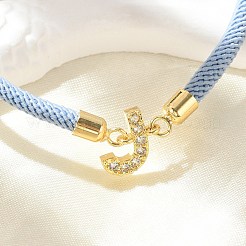 Регулируемые браслеты из нейлона&nbsp;BJEW-C096-01G-10