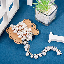 1 ярд круглых хрустальных стеклянных чашечных цепочек со стразами&nbsp;DIY-PJ0001-43B