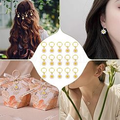 24 шт сплав эмали и железа плетение подвески для волос украшения зажимы&nbsp;OHAR-AB00008