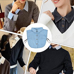 Полиэстер рубашка ложный воротник&nbsp;DIY-WH20058-14A