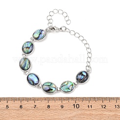 Браслеты из латунных ракушек-абалонов&nbsp;BJEW-C126-01