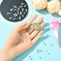 40 шт. 4 стиля стеклянных подвесок&nbsp;GLAA-YW0005-07