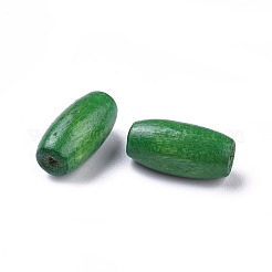 Крашеные натуральные деревянные бусины&nbsp;WOOD-Q003-15x7mm-M-LF