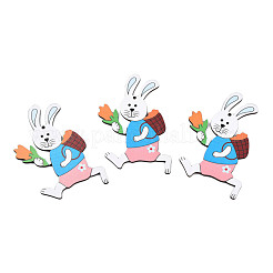 Большие подвески из дерева с односторонним принтом&nbsp;WOOD-N005-91D