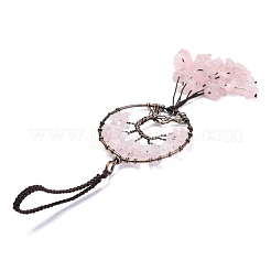 Обернутые проволокой фишки из натуральных драгоценных камней HJEW-H057-02