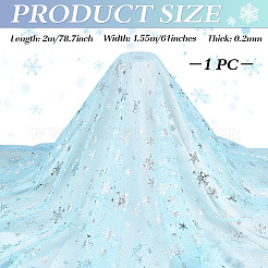 2м полиэстеровая сетчатая ткань со снежинками&nbsp;DIY-WH0622-386A