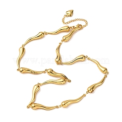 Женские ожерелья из цепочек из нержавеющей стали 304&nbsp;NJEW-G178-01G-02