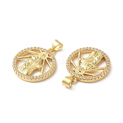 Подвески из кубического циркония с покрытием из латуни&nbsp;KK-O142-15G