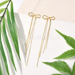 Серьги-гвоздики с кисточками из нержавеющей стали 304&nbsp;EJEW-F353-04G