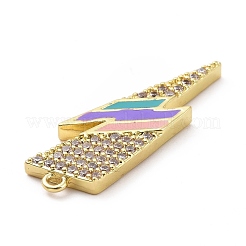 Кулоны из экологически чистой латуни с прозрачным кубическим цирконием&nbsp;KK-D079-17G-01