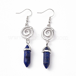 Пуля из драгоценных камней с вихревыми серьгами с подвесками&nbsp;EJEW-I276-02P