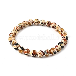 Синтетические янтарные бусины эластичные браслеты для женщин&nbsp;BJEW-JB11536