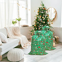 Рождественские 3шт прямоугольные пластиковые подарочные пакеты для хранения&nbsp;ABAG-WH20010-08A