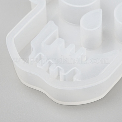 Хэллоуин поделки череп кулон силиконовые Молды для статуй&nbsp;DIY-P006-41