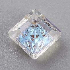 Подвески из тисненого стекла со стразами&nbsp;GLAA-J101-03A-001MO