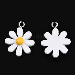 Подвески из непрозрачной смолы&nbsp;RESI-WH0037-01B