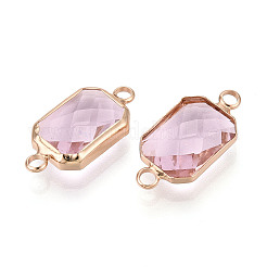 Латунь со стеклянными звеньями/соединительными подвесками&nbsp;GLAA-T027-11