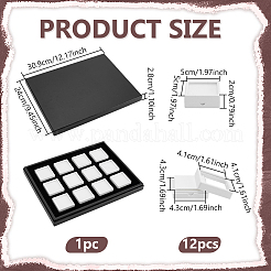 Подставки для украшений из акрила и искусственной кожи&nbsp;CON-WH0089-135A