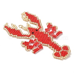 Подвески в виде раков из бисера&nbsp;PALLOY-CJ00175