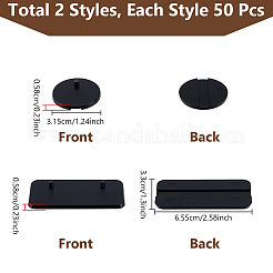 100 шт. 2 стиля пластиковых подставок для фигурок&nbsp;ODIS-NB0001-66B