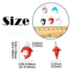 5шт 5 цвета подвески ручной работы лэмпворк&nbsp;LAMP-CJ0002-65