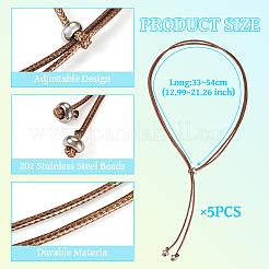 Изготовление ожерелья-слайдера из вощеного полиэфирного шнура&nbsp;NJEW-TAC0018-01