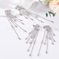 2 пара сережек-гвоздиков со звездами из сплава и стразами для женщин&nbsp;EJEW-LP0001-77P